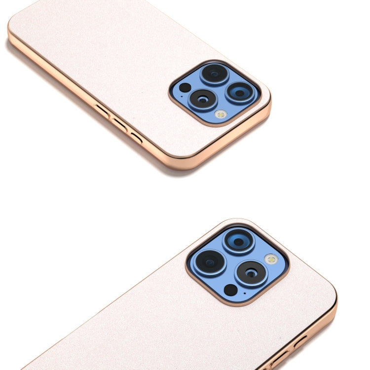 For iPhone 16 Pro Max Electroplating Frame Glitter Shockproof Phone Case