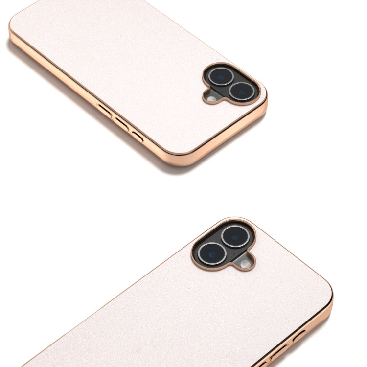 For iPhone 16 Electroplating Frame Glitter Shockproof Phone Case