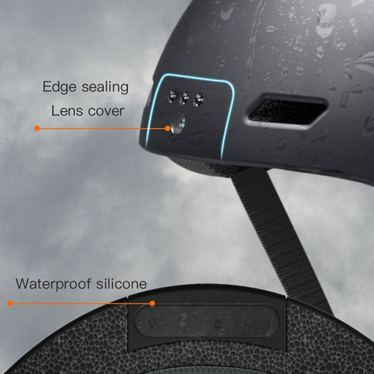 V6 WiFi HD Camera Cycling Smart Helmet, Size: 54-63cm - Black