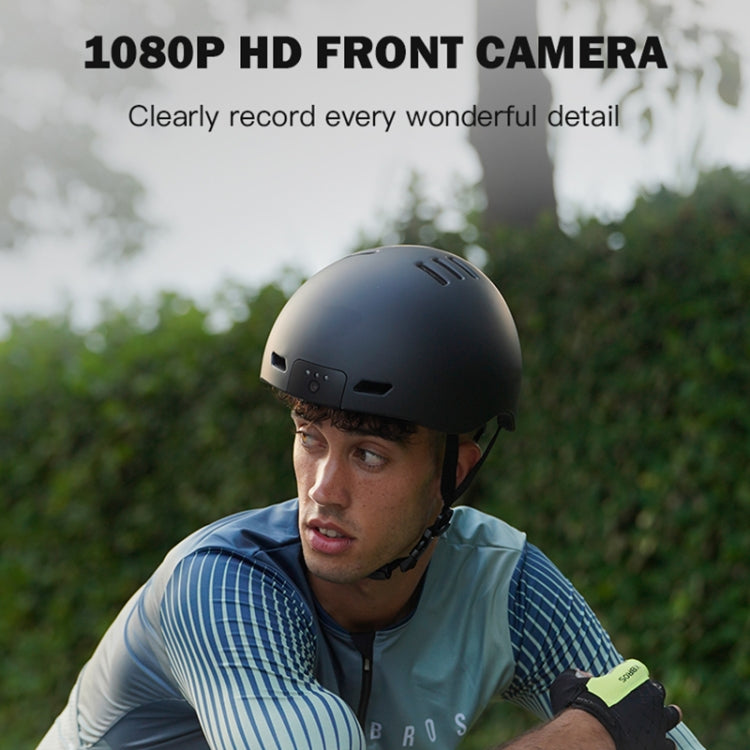 V6 WiFi HD Camera Cycling Smart Helmet, Size: 54-63cm - Black