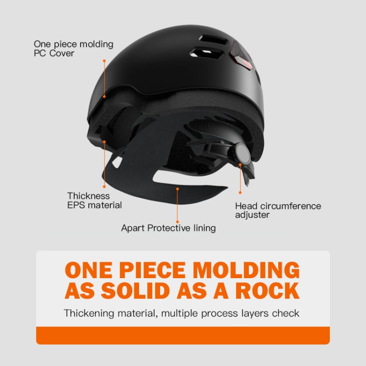 V6 WiFi HD Camera Cycling Smart Helmet, Size: 54-63cm - Black