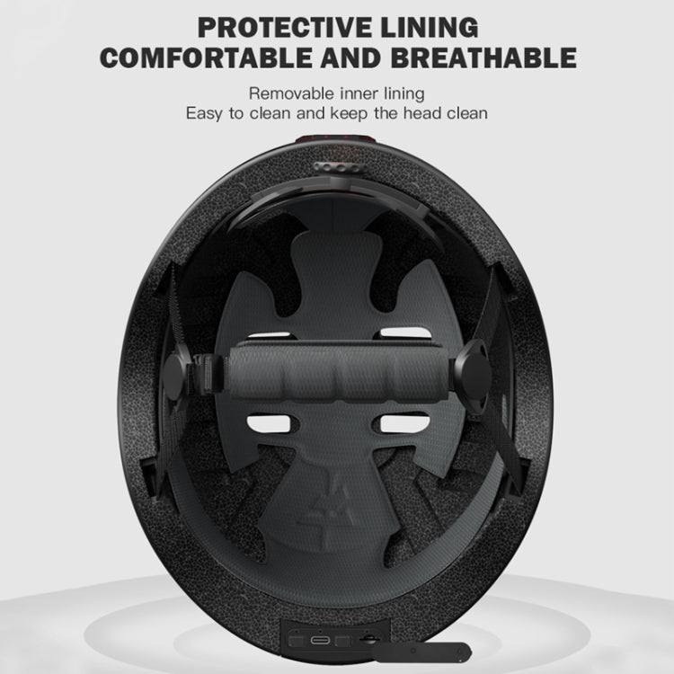 V6 WiFi HD Camera Cycling Smart Helmet, Size: 54-63cm - Black