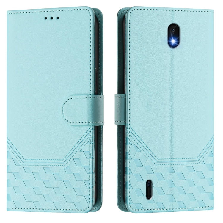 For Nokia C01 Plus / C1 2nd Edition Honeycomb Embossing RFID Leather Phone Case