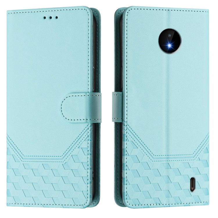 For Nokia C10 / C20 Honeycomb Embossing RFID Leather Phone Case