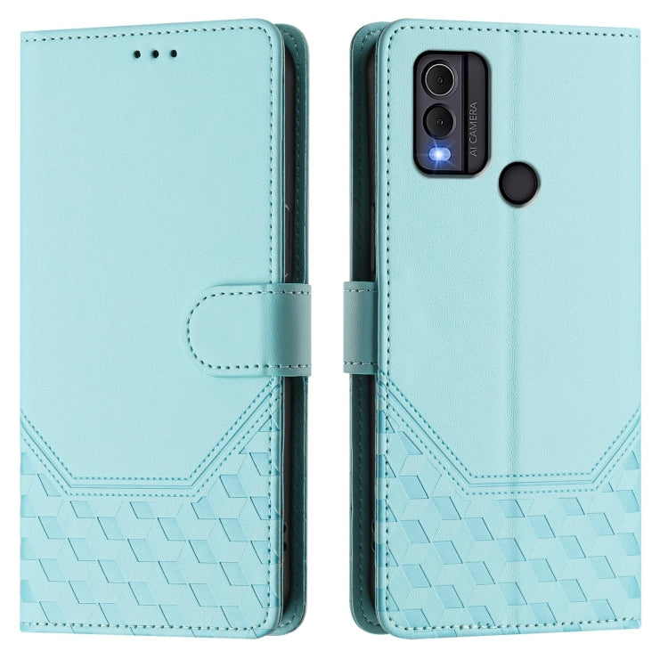 For Nokia C22 Honeycomb Embossing RFID Leather Phone Case
