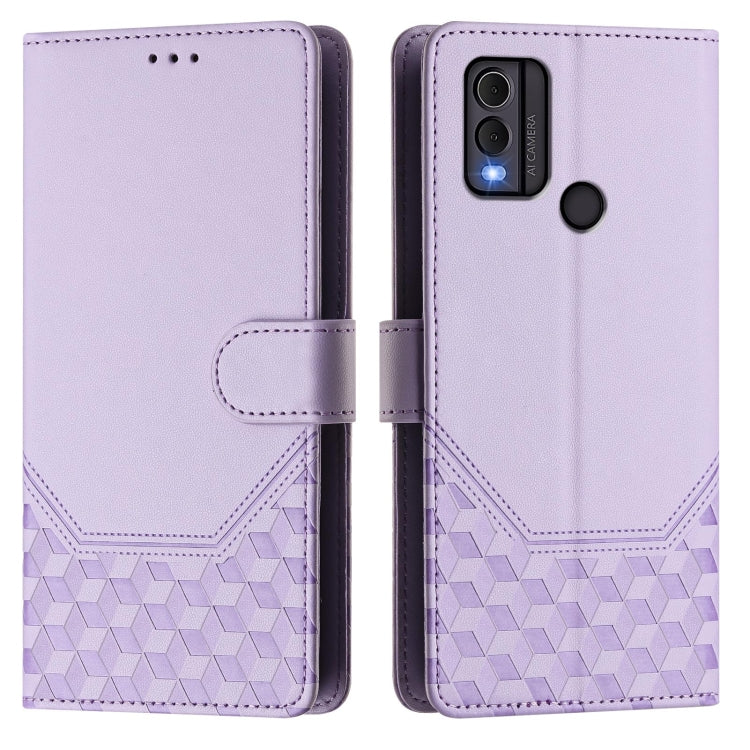 For Nokia C22 Honeycomb Embossing RFID Leather Phone Case