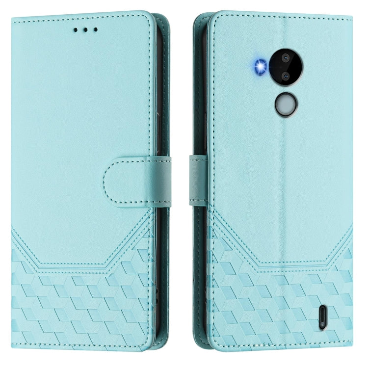 For Nokia C30 Honeycomb Embossing RFID Leather Phone Case
