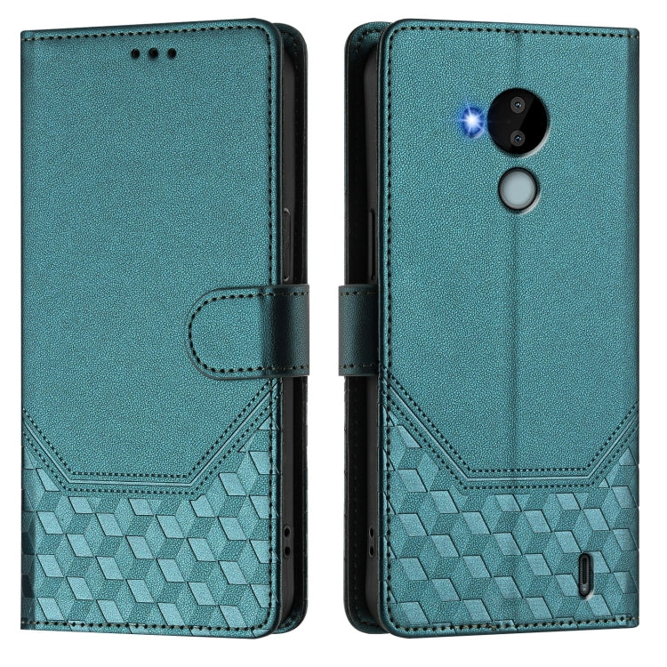For Nokia C30 Honeycomb Embossing RFID Leather Phone Case