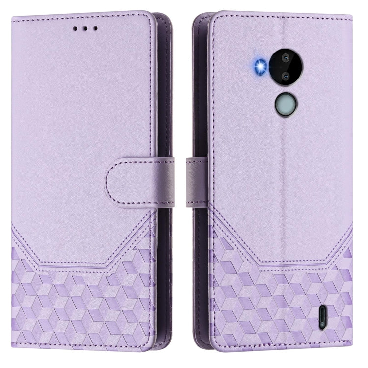 For Nokia C30 Honeycomb Embossing RFID Leather Phone Case