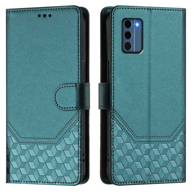 For Nokia C300 Honeycomb Embossing RFID Leather Phone Case
