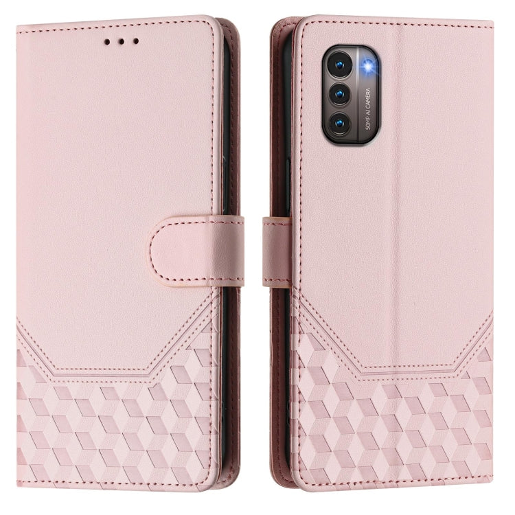 For Nokia G11 4G / G21 4G Honeycomb Embossing RFID Leather Phone Case