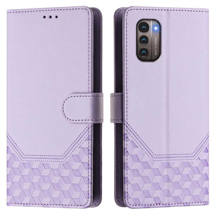 For Nokia G11 4G / G21 4G Honeycomb Embossing RFID Leather Phone Case