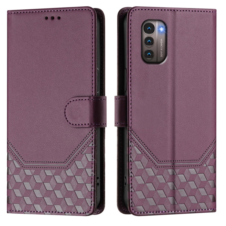 For Nokia G11 4G / G21 4G Honeycomb Embossing RFID Leather Phone Case