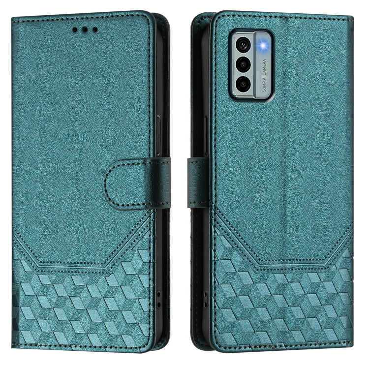 For Nokia G22 Honeycomb Embossing RFID Leather Phone Case