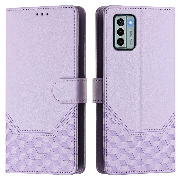 For Nokia G22 Honeycomb Embossing RFID Leather Phone Case