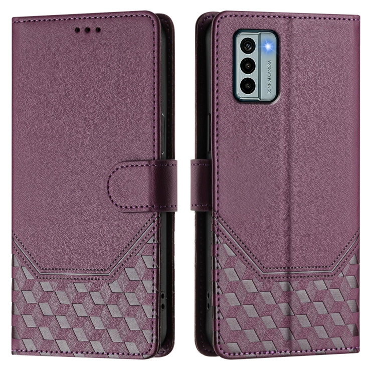 For Nokia G22 Honeycomb Embossing RFID Leather Phone Case