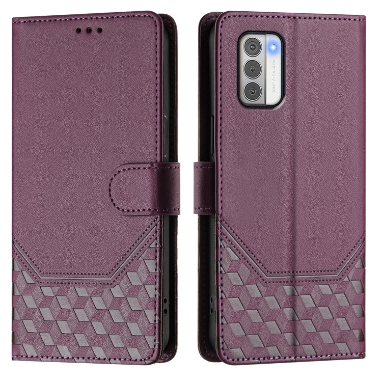 For Nokia G42 / G310 Honeycomb Embossing RFID Leather Phone Case