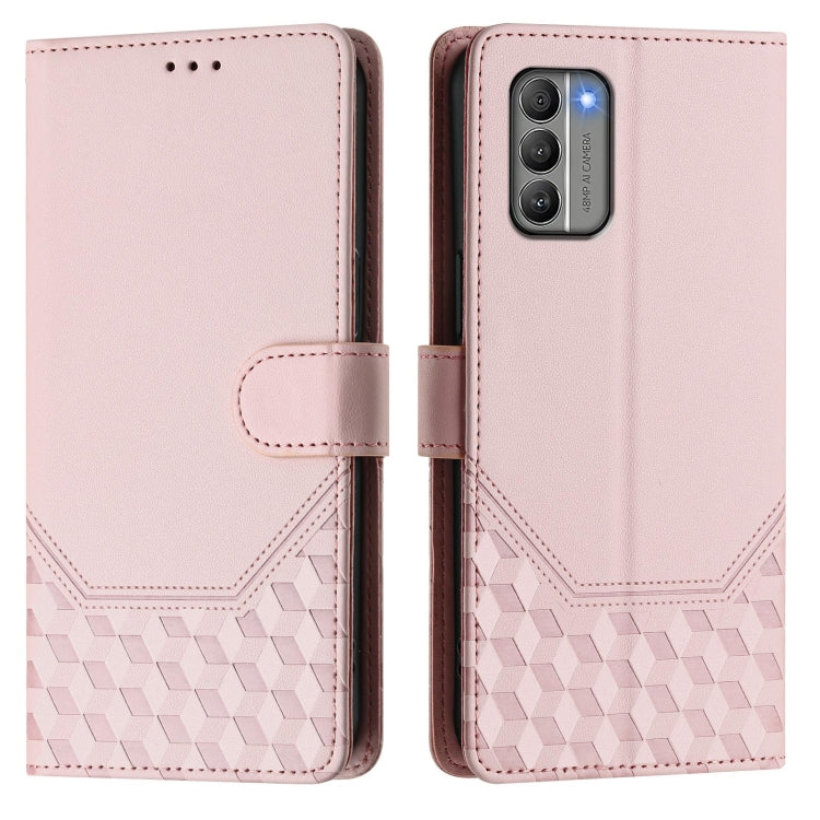 For Nokia G400 Honeycomb Embossing RFID Leather Phone Case