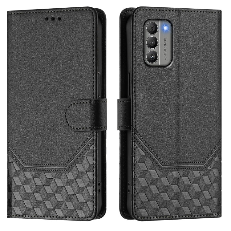 For Nokia G400 Honeycomb Embossing RFID Leather Phone Case
