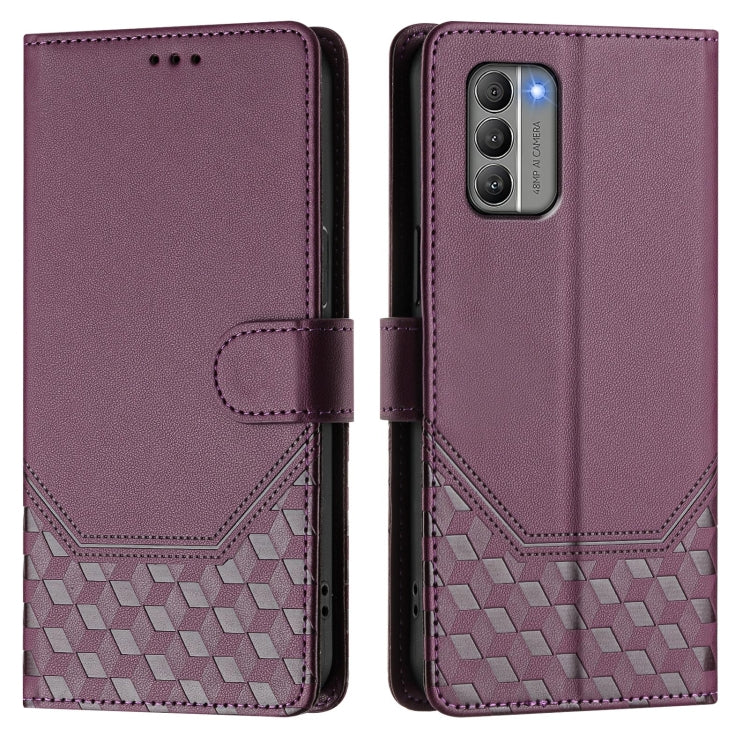 For Nokia G400 Honeycomb Embossing RFID Leather Phone Case