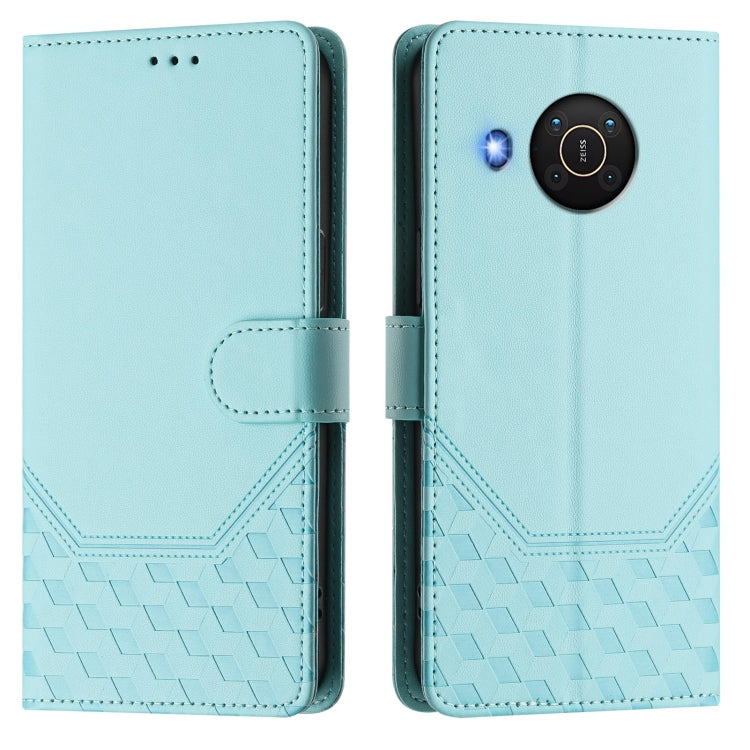 For Nokia X20 / X10 Honeycomb Embossing RFID Leather Phone Case