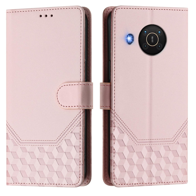 For Nokia X20 / X10 Honeycomb Embossing RFID Leather Phone Case