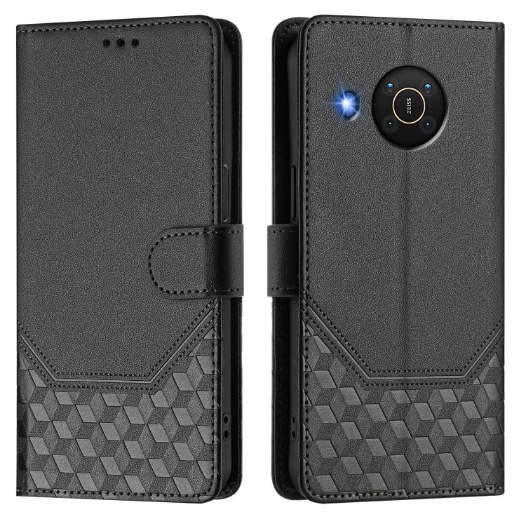 For Nokia X20 / X10 Honeycomb Embossing RFID Leather Phone Case