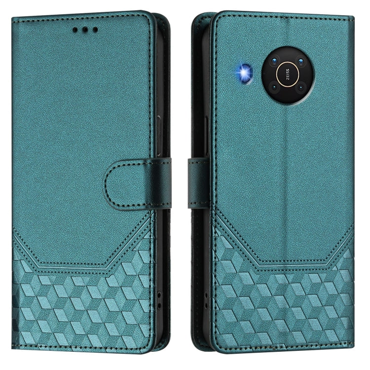 For Nokia X20 / X10 Honeycomb Embossing RFID Leather Phone Case