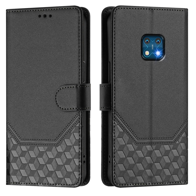 For Nokia XR20 Honeycomb Embossing RFID Leather Phone Case