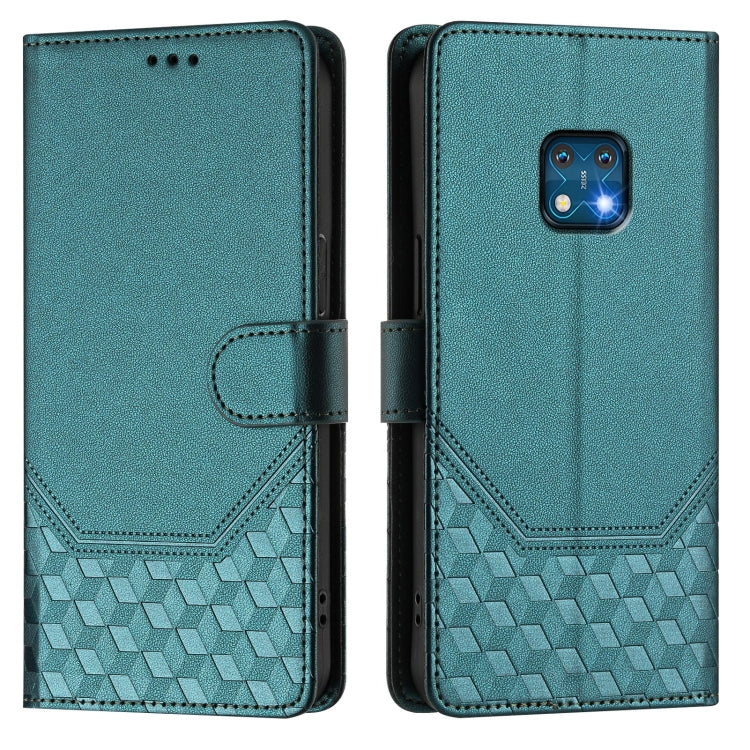 For Nokia XR20 Honeycomb Embossing RFID Leather Phone Case