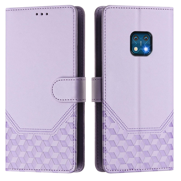 For Nokia XR20 Honeycomb Embossing RFID Leather Phone Case