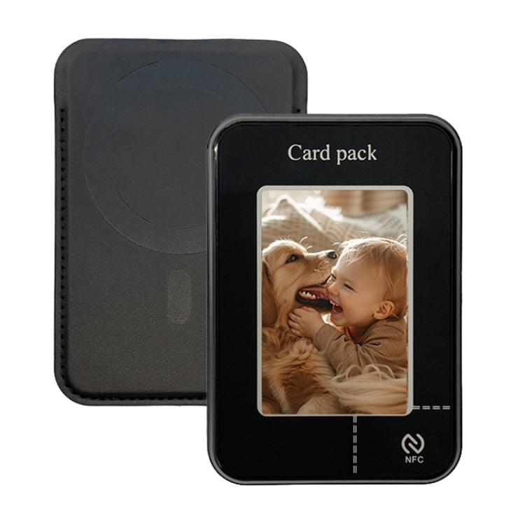 Smart Ink Screen MagSafe Magnetic DIY Wallet Card Holder Case