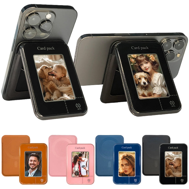 Smart Ink Screen MagSafe Magnetic DIY Wallet Card Holder Case