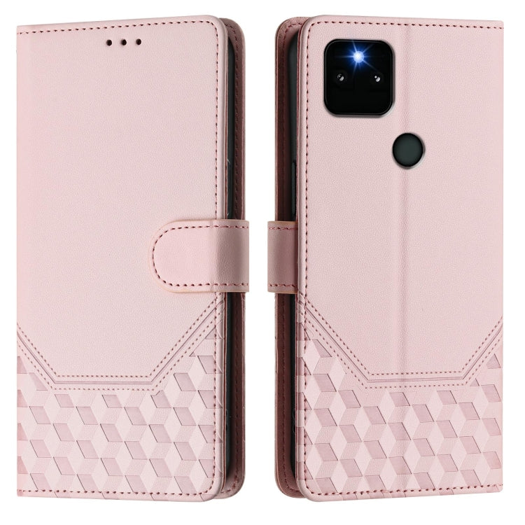 For Google Pixel 5a 5G Honeycomb Embossing RFID Leather Phone Case