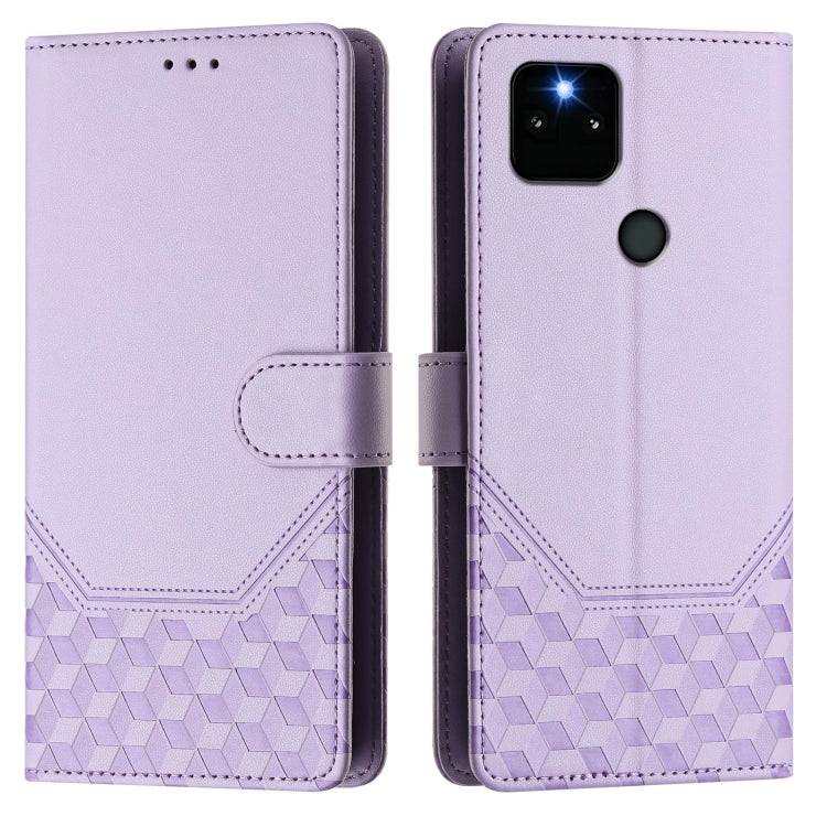 For Google Pixel 5a 5G Honeycomb Embossing RFID Leather Phone Case