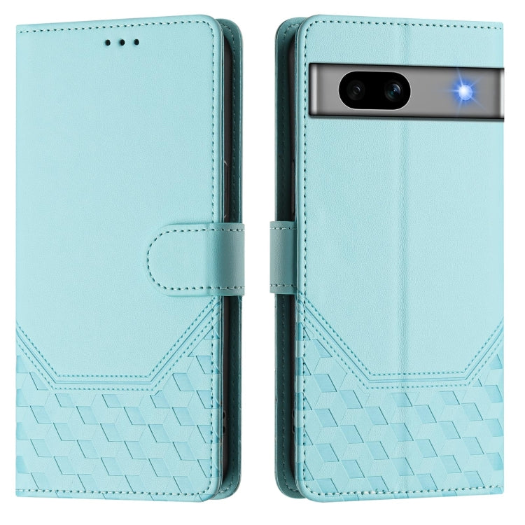 For Google Pixel 7a Honeycomb Embossing RFID Leather Phone Case