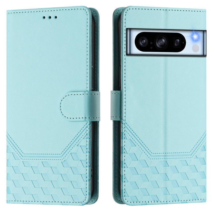 For Google Pixel 8 Pro Honeycomb Embossing RFID Leather Phone Case