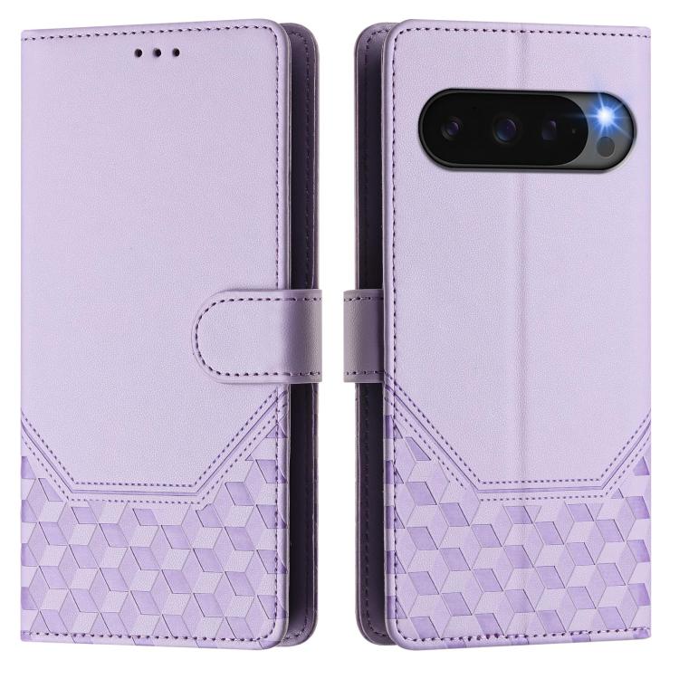For Google Pixel 10 5G / 10 Pro 5G Global Honeycomb Embossing RFID Leather Phone Case