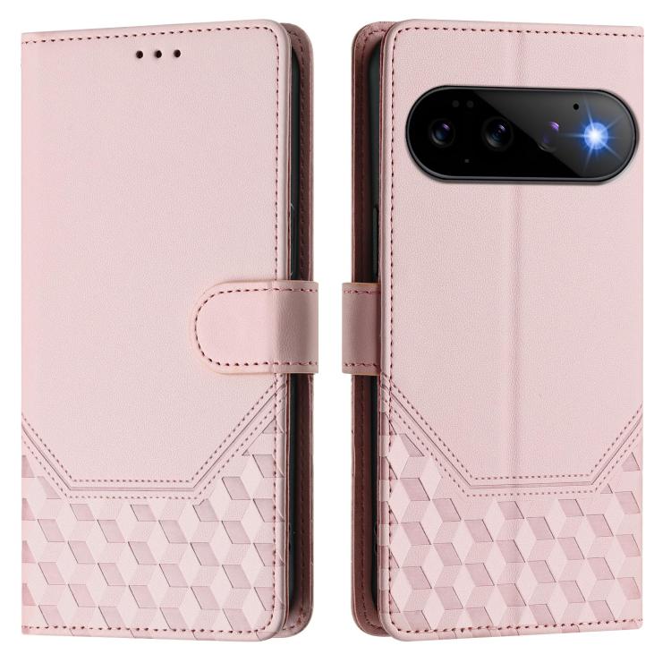 For Google Pixel 11 Pro / 11 Honeycomb Embossing RFID Leather Phone Case