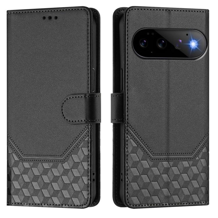 For Google Pixel 11 Pro / 11 Honeycomb Embossing RFID Leather Phone Case