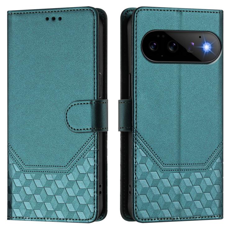 For Google Pixel 11 Pro / 11 Honeycomb Embossing RFID Leather Phone Case