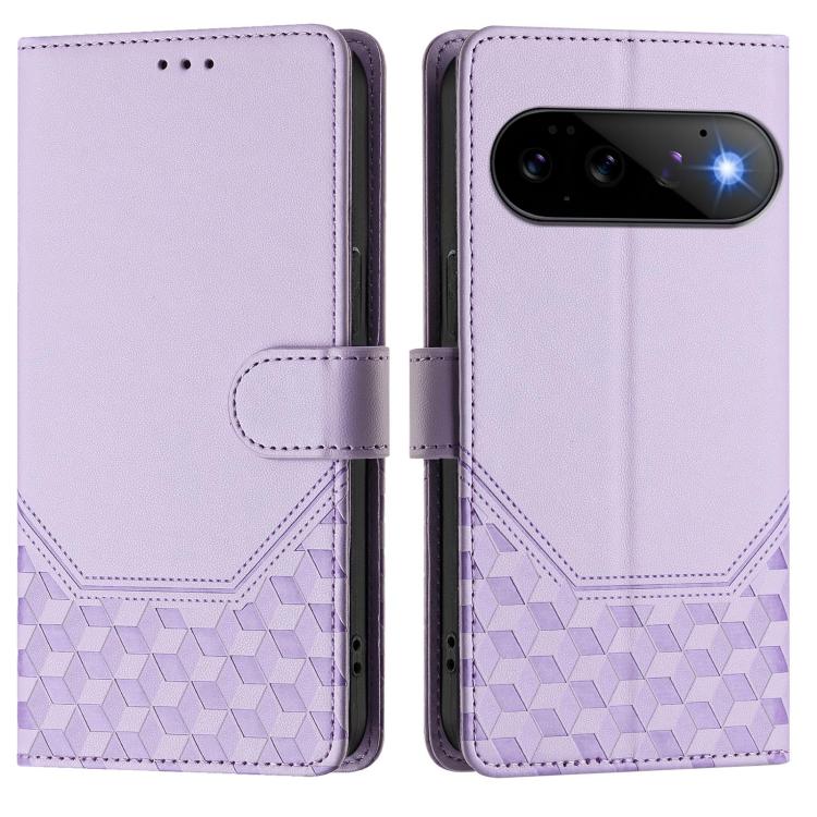 For Google Pixel 11 Pro / 11 Honeycomb Embossing RFID Leather Phone Case