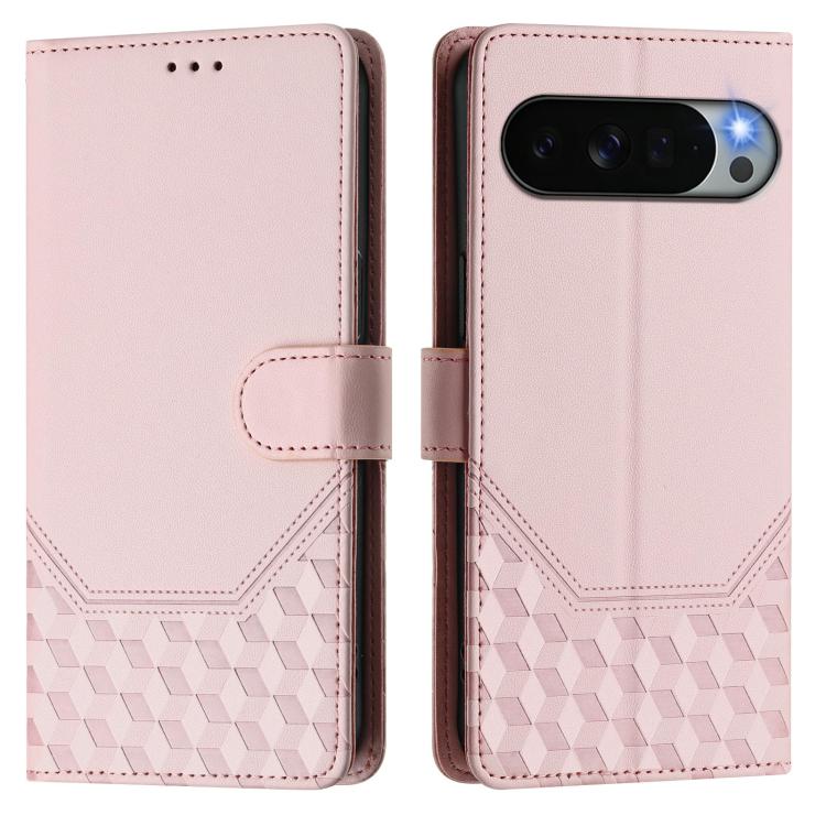 For Google Pixel 11 Pro XL Honeycomb Embossing RFID Leather Phone Case