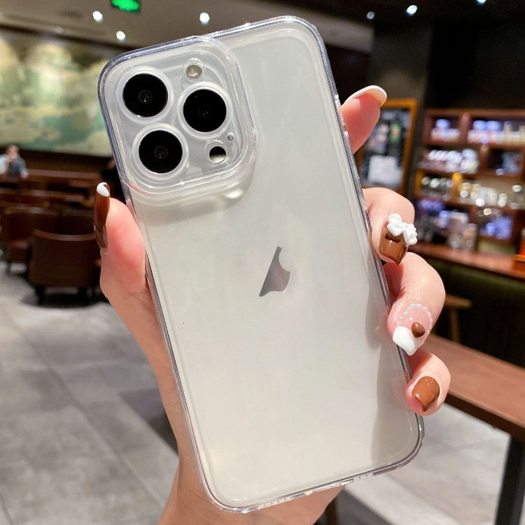 For iPhone 15 Pro Max Angel Eye Straight Edge Full Cover TPU Phone Case - Transparent