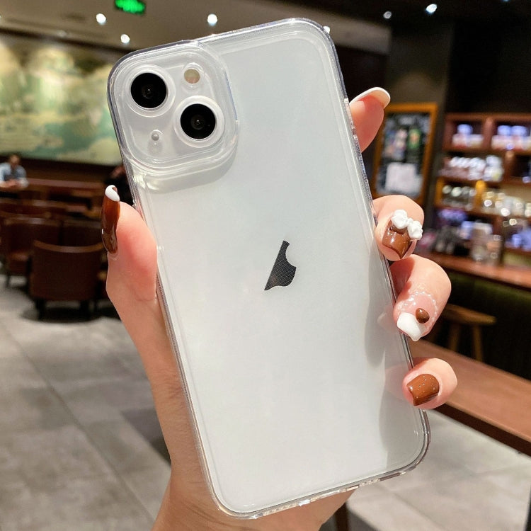 For iPhone 15 Angel Eye Straight Edge Full Cover TPU Phone Case - Transparent