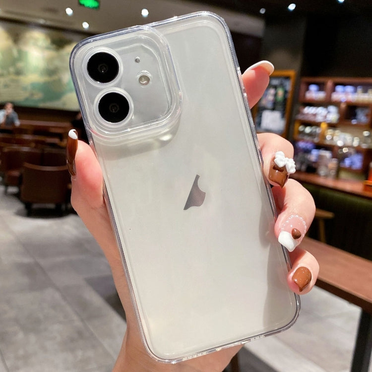 For iPhone 12 Angel Eye Straight Edge Full Cover TPU Phone Case - Transparent