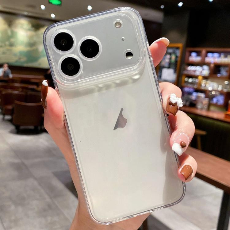 For iPhone 17 Pro Max Angel Eye Straight Edge Full Cover TPU Phone Case - Transparent