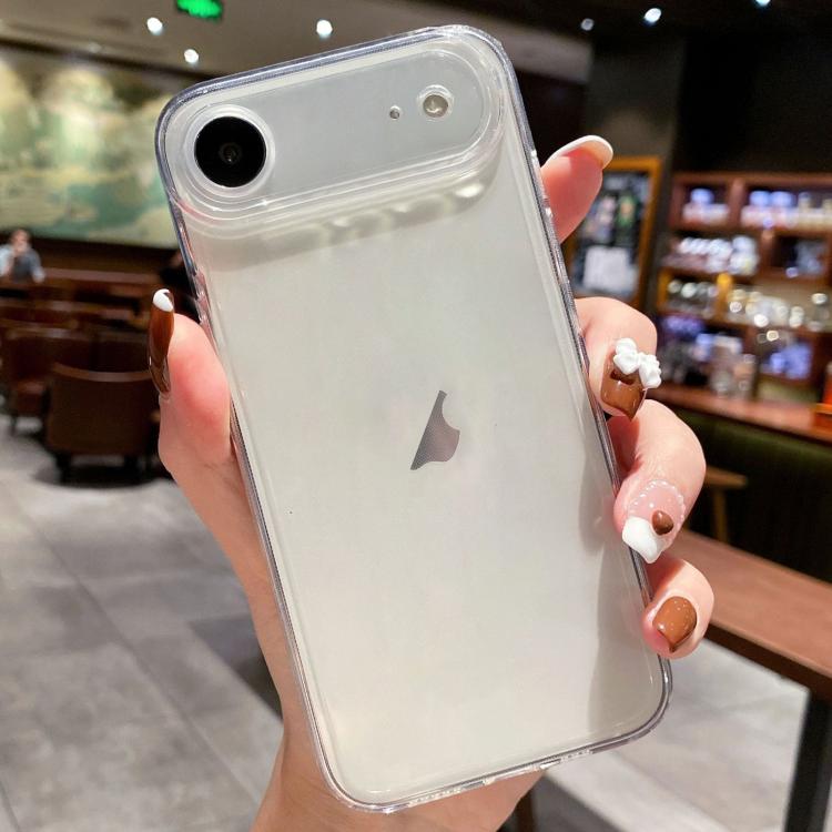 For iPhone Air Angel Eye Straight Edge Full Cover TPU Phone Case - Transparent