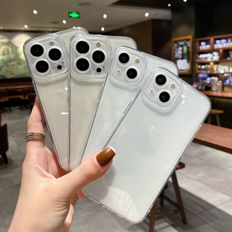 For iPhone 15 Pro Angel Eye Straight Edge Full Cover TPU Phone Case - Transparent