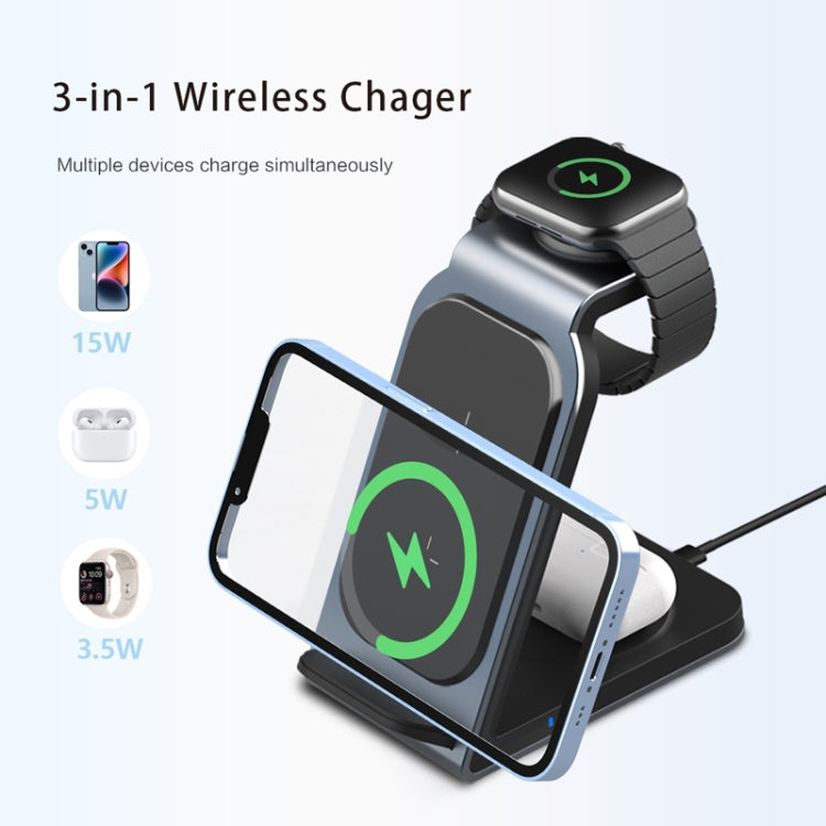 SW17 3 in 1 Metal Vertical Wireless Charger